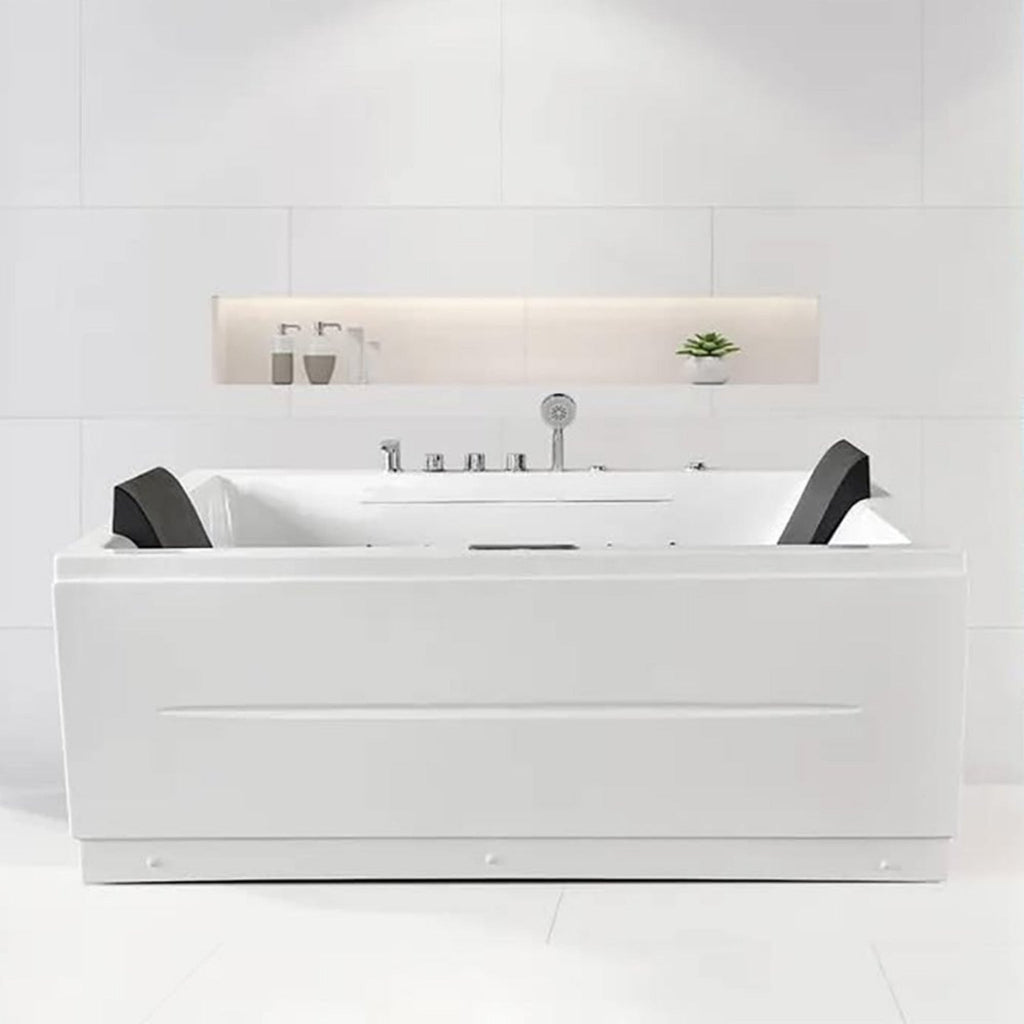 Nuvia Luxara 71-Inch Premium Modern Acrylic Soaking Bathtub With Bubble Jets And LED Lighting (SAK26415) – SAKSBY WHOLESALE, 