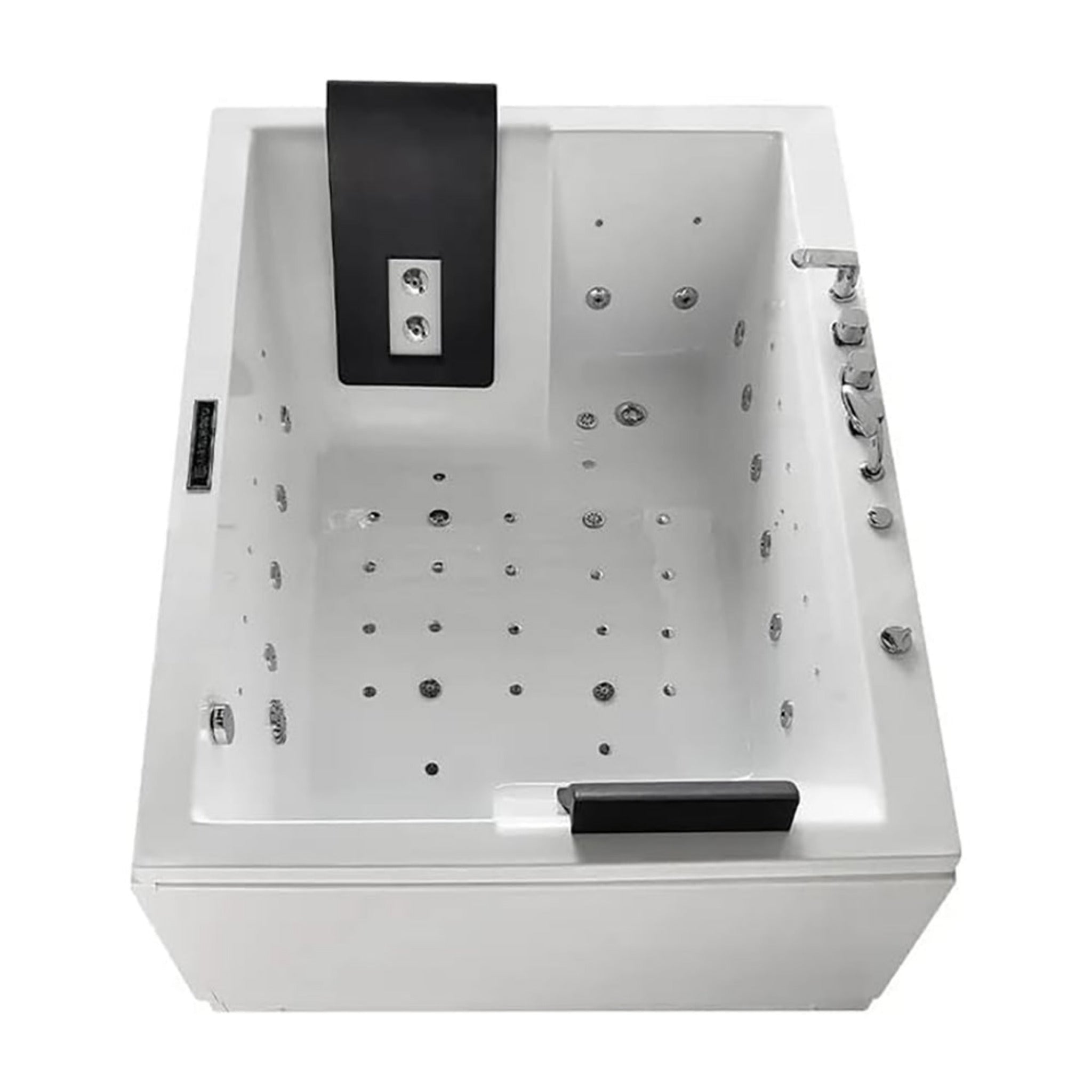 Nuvia Luxara 71-Inch Premium Modern Acrylic Soaking Bathtub With Bubble Jets And LED Lighting (SAK26415) – SAKSBY WHOLESALE, 
