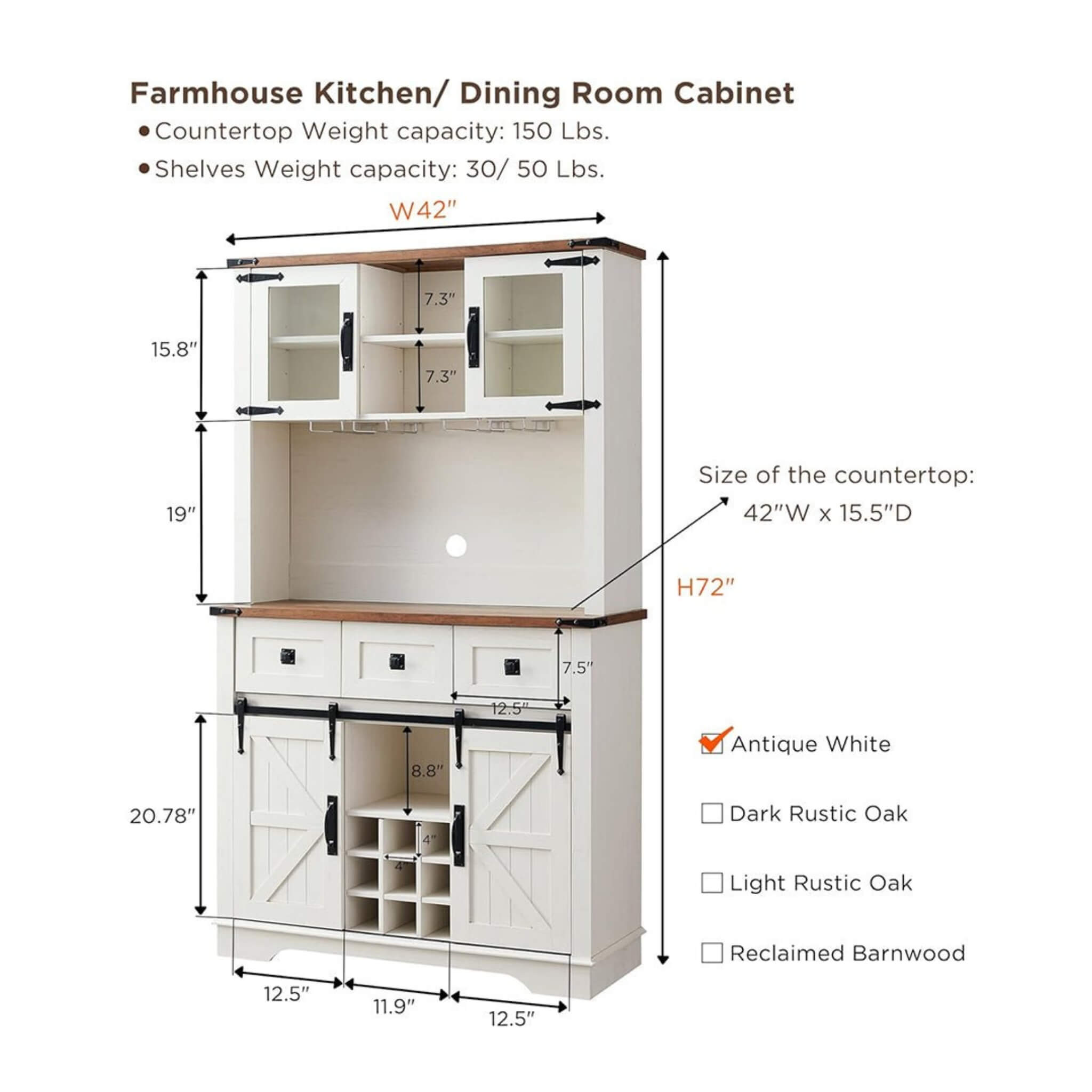 Nuvia Premium 72-Inch Home Bar Wine Cabinet W/ Sliding Barn Door (SAK12947) – SAKSBY WHOLESALE, view 10