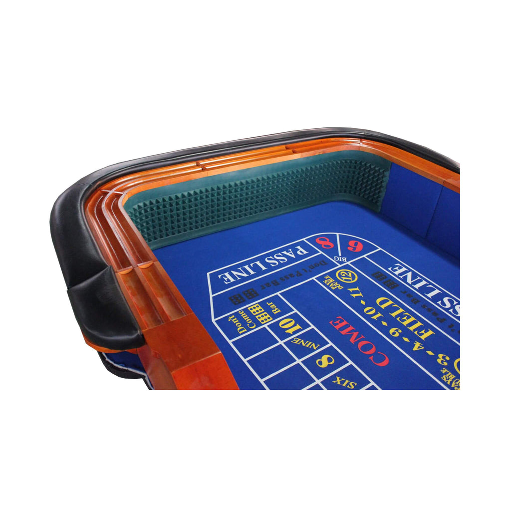 Premium 8FT Deluxe Casino Craps Table With Blue Felt And Pyramid Bumper (SAK91403) – SAKSBY WHOLESALE, view 5