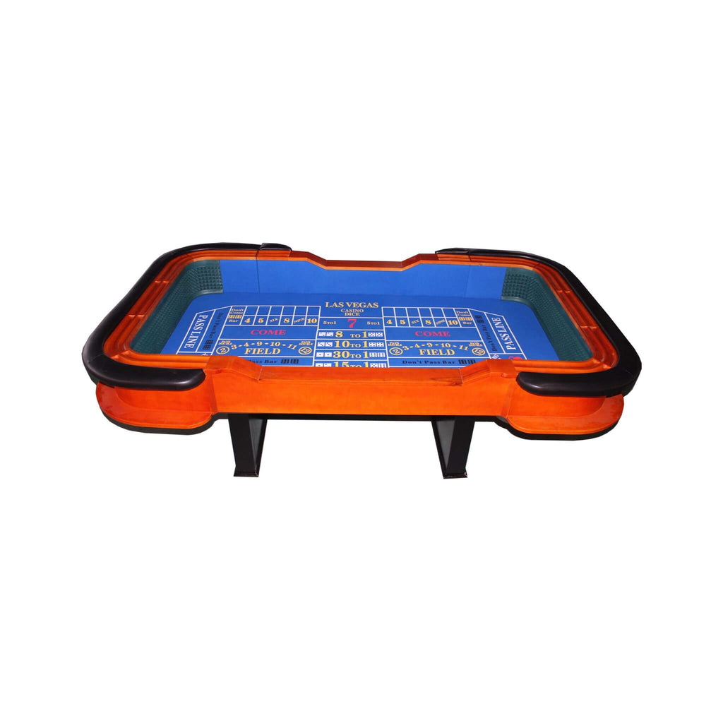 Premium 8FT Deluxe Casino Craps Table With Blue Felt And Pyramid Bumper (SAK91403) – SAKSBY WHOLESALE
