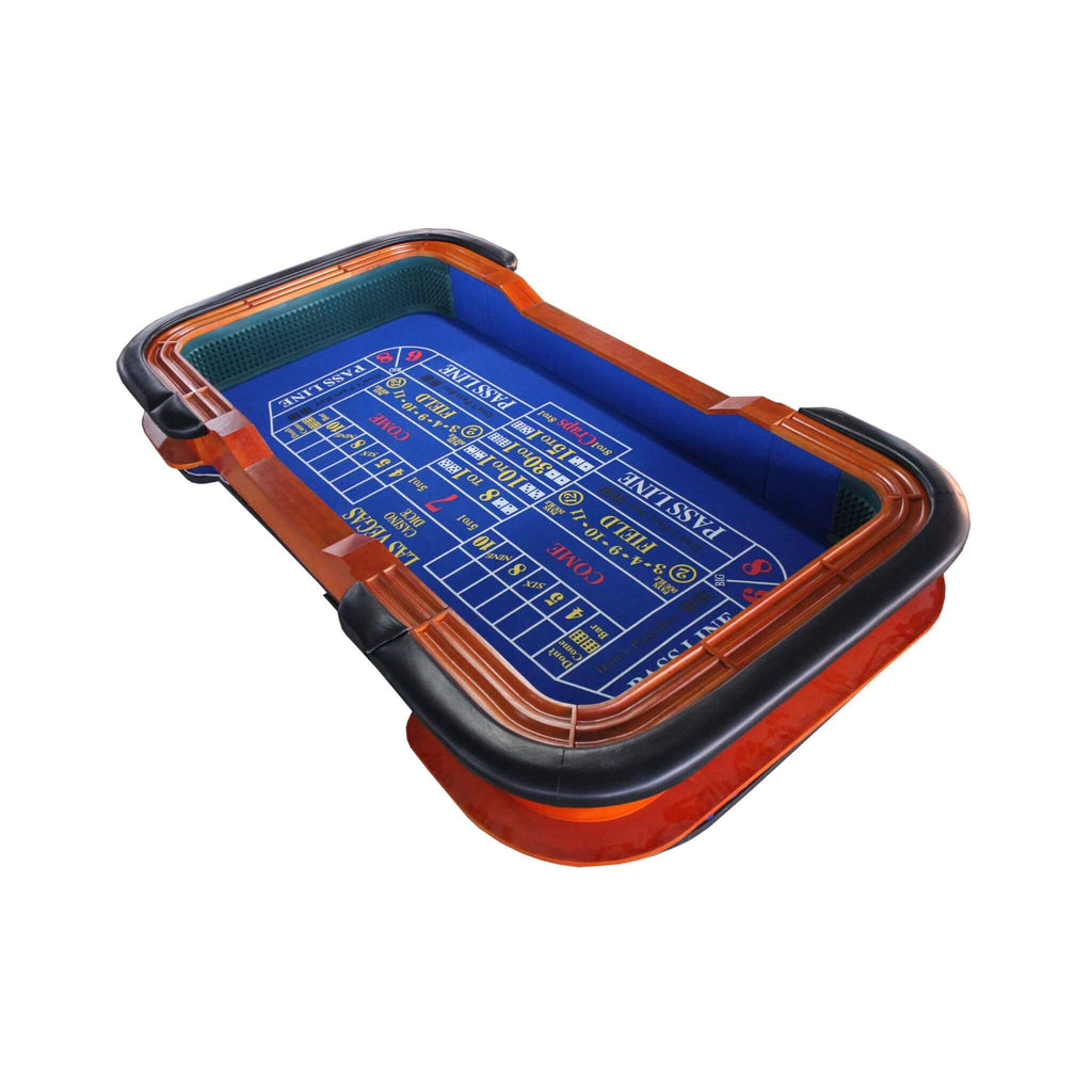 Premium 8FT Deluxe Casino Craps Table With Blue Felt And Pyramid Bumper (SAK91403) – SAKSBY WHOLESALE, view 3