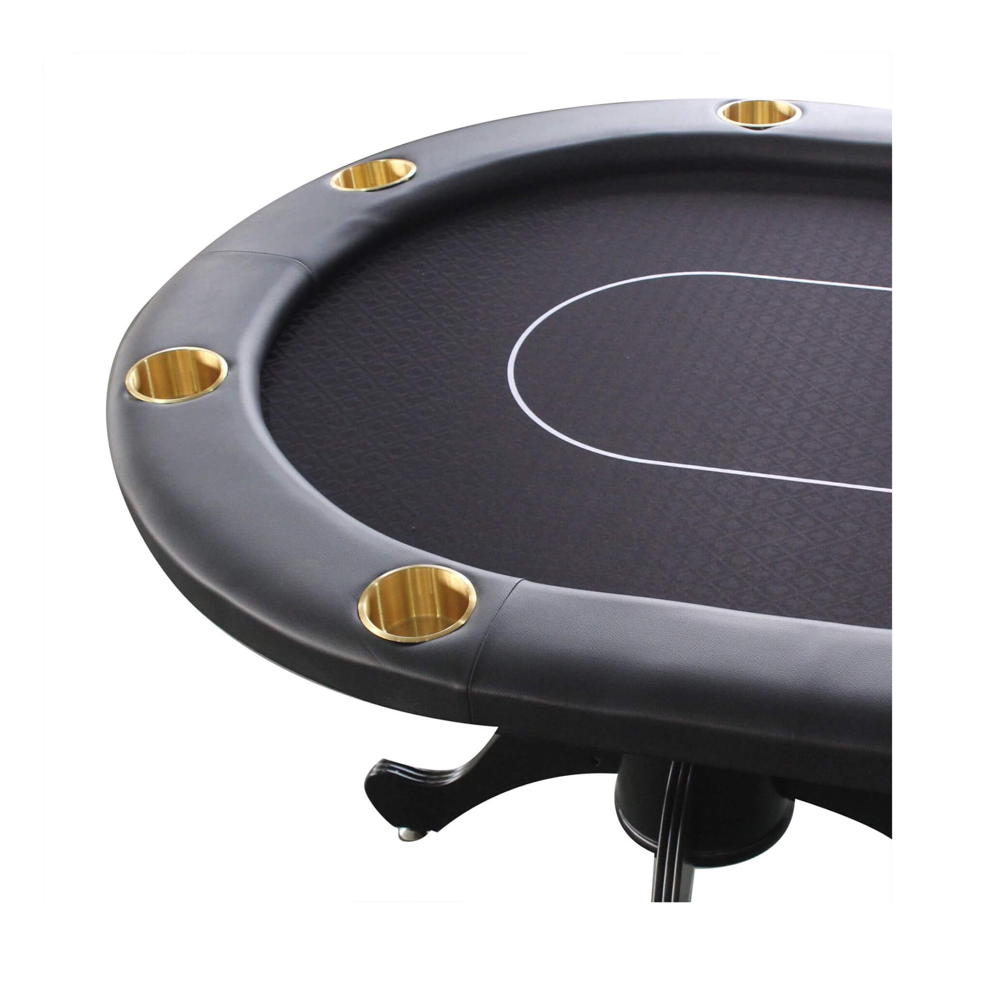 Premium 96-Inch 10-Player Oval Poker Table With Cup Holders (SAK51874) – SAKSBY WHOLESALE, view 3