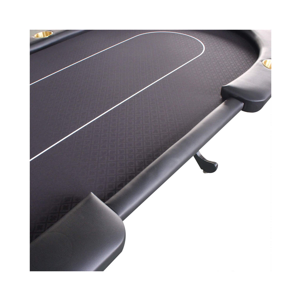 Premium 96-Inch 10-Player Oval Poker Table With Cup Holders (SAK51874) – SAKSBY WHOLESALE, view 5