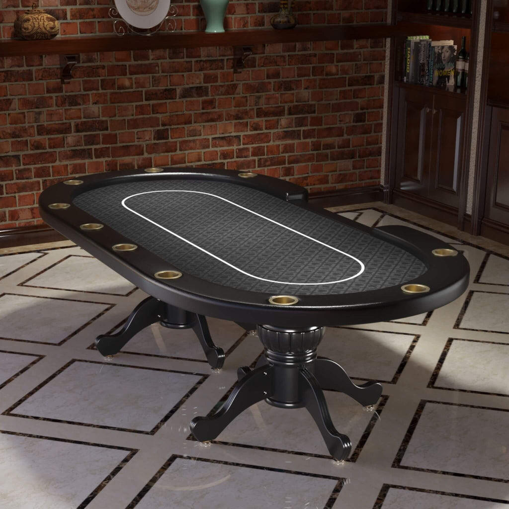Premium 96-Inch 10-Player Oval Poker Table With Cup Holders (SAK51874) – SAKSBY WHOLESALE, view 9