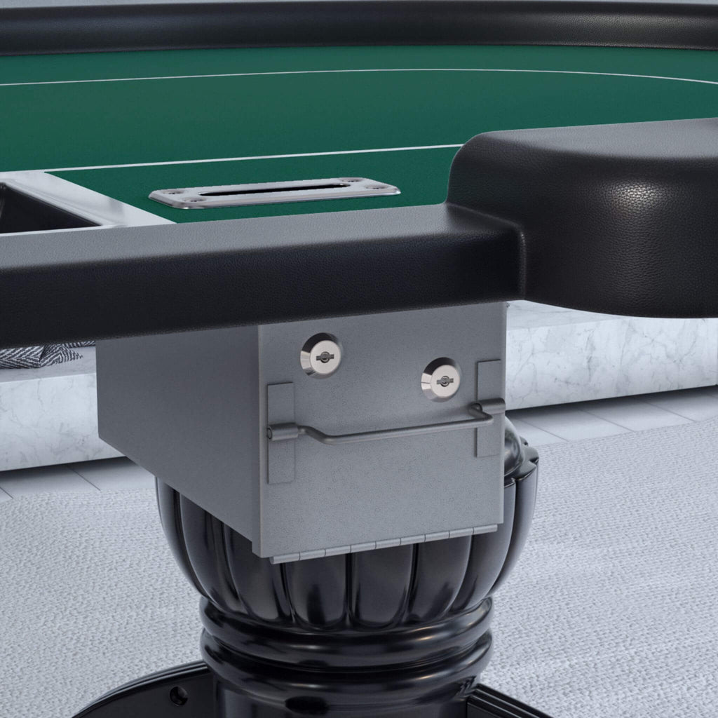 Premium 96-Inch Aura Oval Poker Table With Cup Holders, Chips Tray And Drop Box (SAK31045) – SAKSBY WHOLESALE, view 6