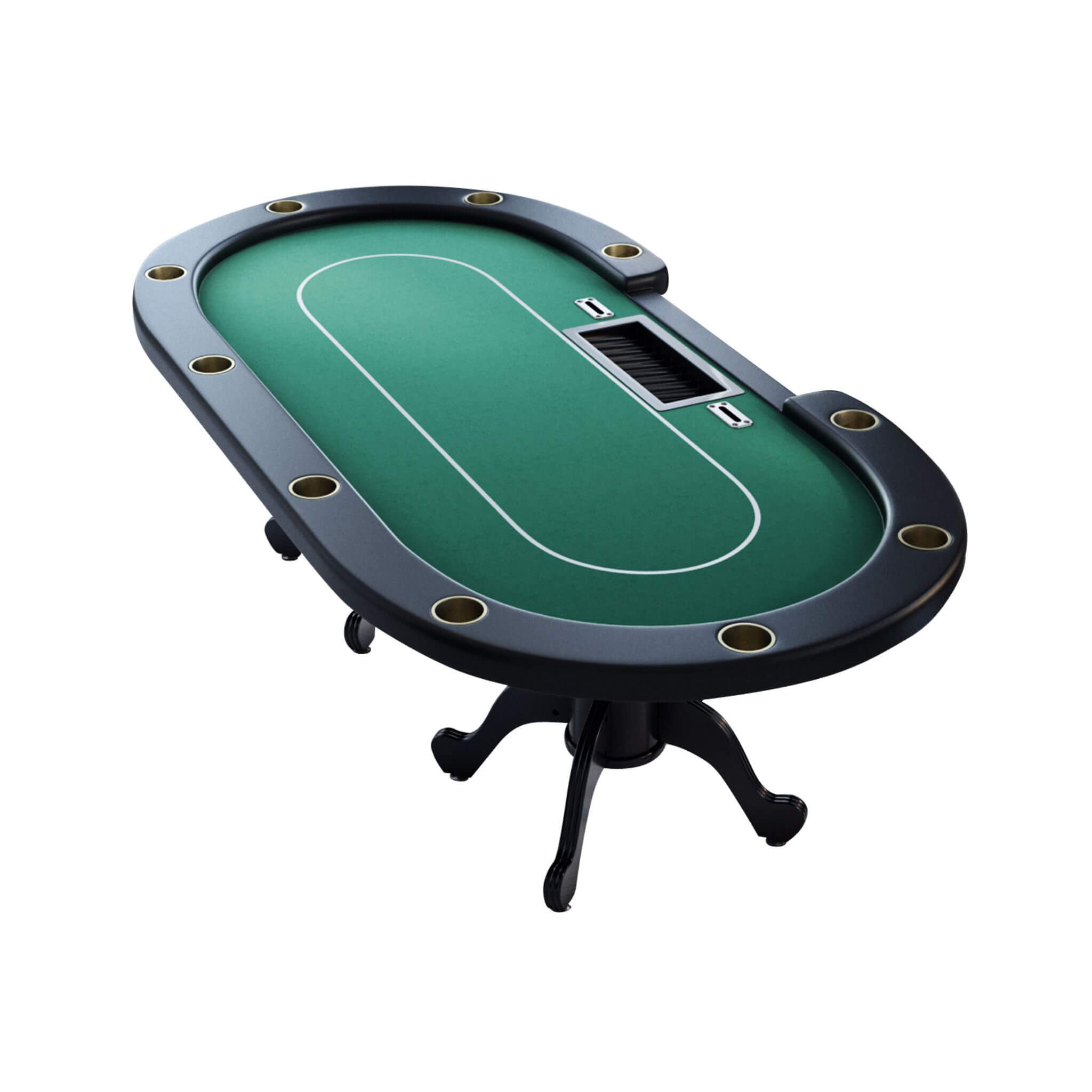 Premium 96-Inch Aura Oval Poker Table With Cup Holders, Chips Tray And Drop Box (SAK31045) – SAKSBY WHOLESALE