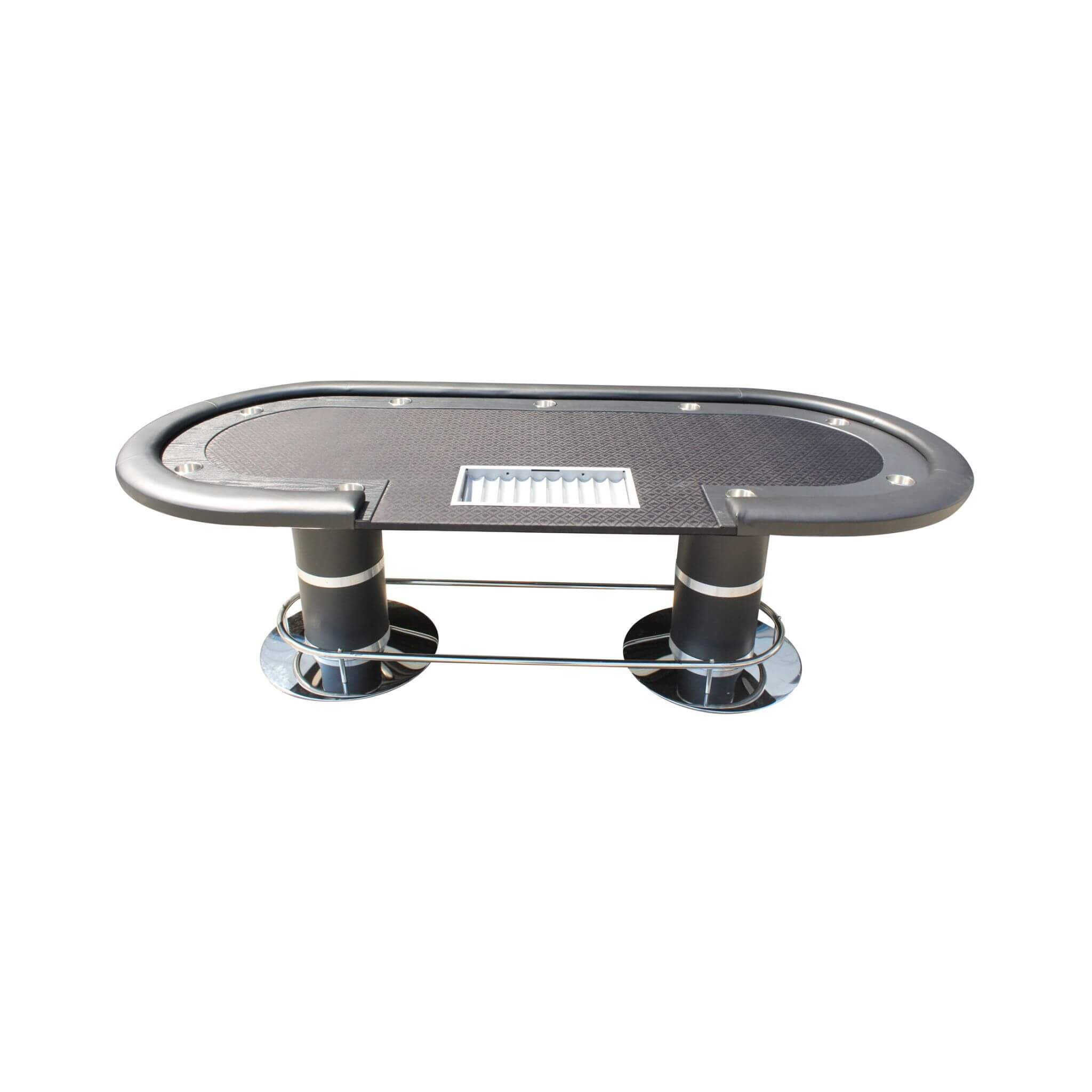 Premium 96-Inch Oval Poker Table With Racetrack And Chips Tray (SAK66823) – SAKSBY WHOLESALE, view 5