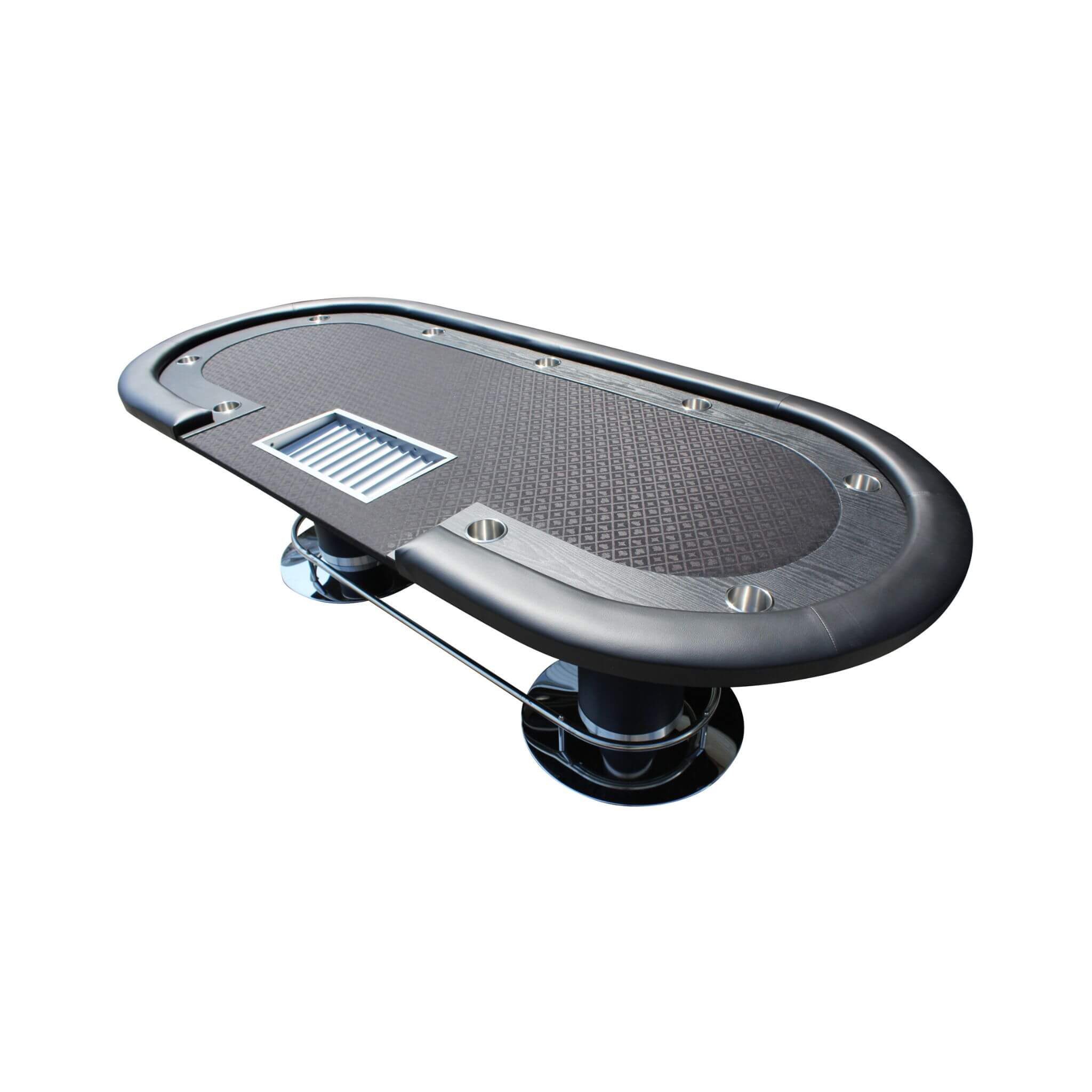 Premium 96-Inch Oval Poker Table With Racetrack And Chips Tray (SAK66823) – SAKSBY WHOLESALE