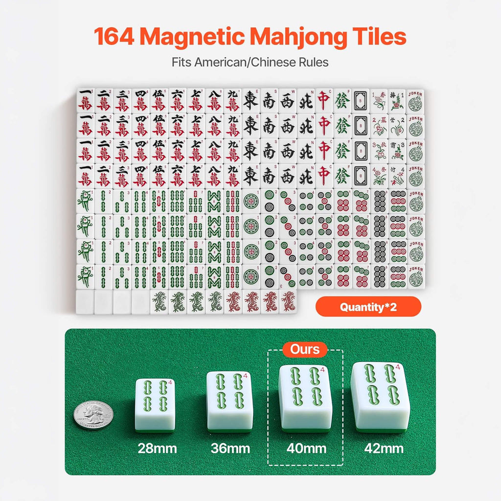 Premium Automatic Foldable Mahjong Table With Wheels And Two Sets Of Tiles (SAK92307) – SAKSBY WHOLESALE, view 7