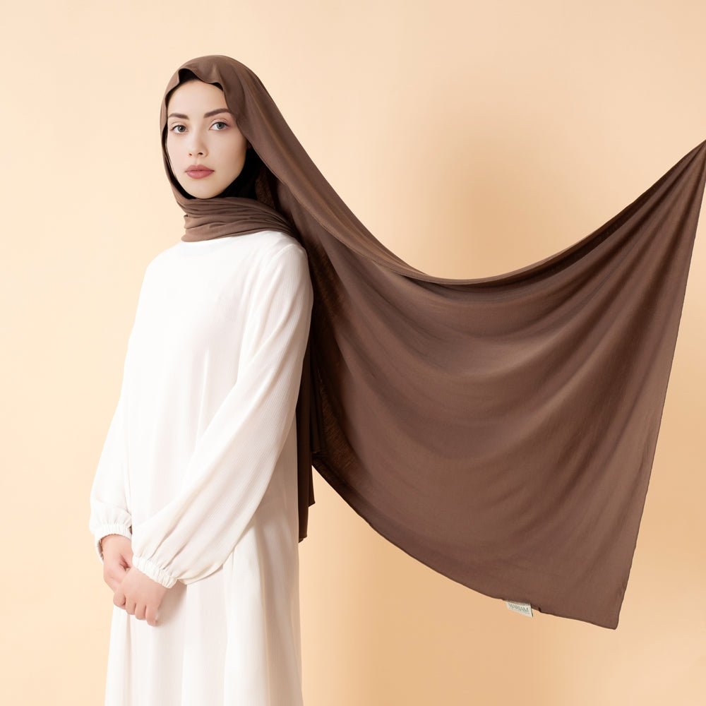 Mariam's Collection Premium Bamboo Jersey Hijab |  Natural Bamboo Hijab (MH195) — main product shot