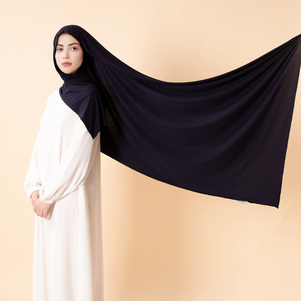 Mariam's Collection Premium Bamboo Jersey Hijab |  Natural Bamboo Hijab (MH195) — detail shot 7