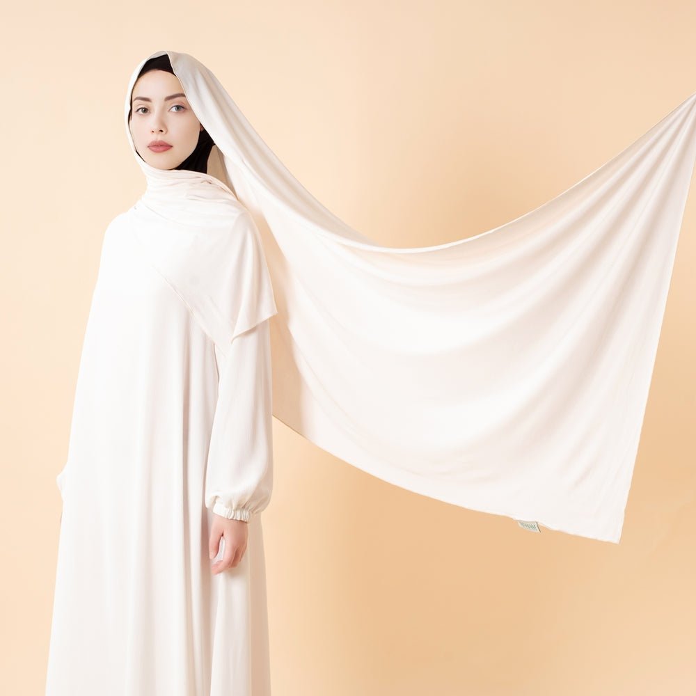 Mariam's Collection Premium Bamboo Jersey Hijab |  Natural Bamboo Hijab (MH195) — detail shot 8