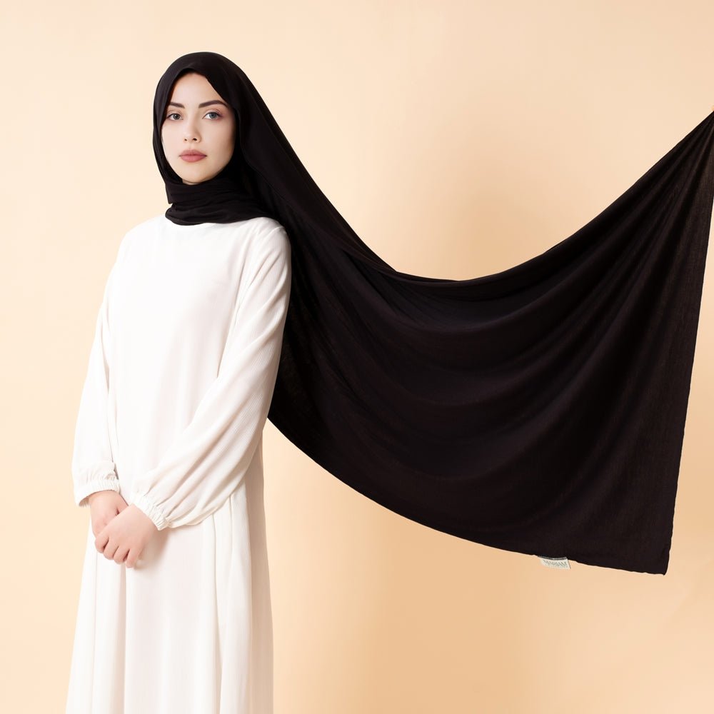 Mariam's Collection Premium Bamboo Jersey Hijab |  Natural Bamboo Hijab (MH195) — detail shot 6