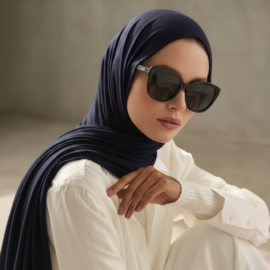 Mariam's Collection Premium Bamboo Jersey Hijab |  Natural Bamboo Hijab (MH195) — fabric or material detail