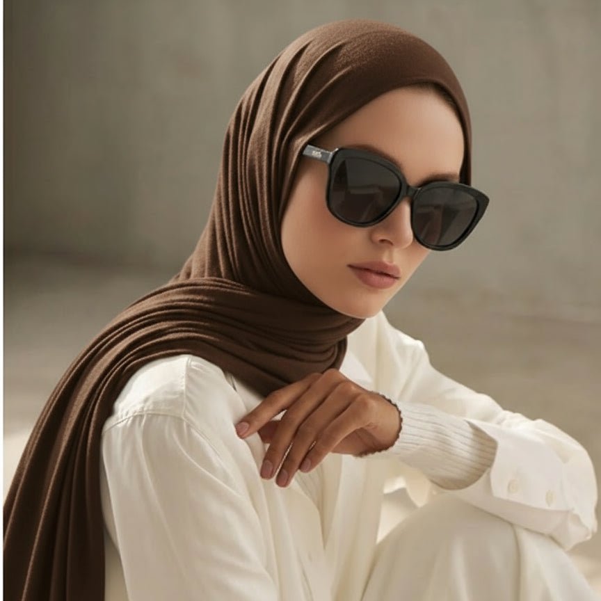 Mariam's Collection Premium Bamboo Jersey Hijab |  Natural Bamboo Hijab (MH195) — main product shot