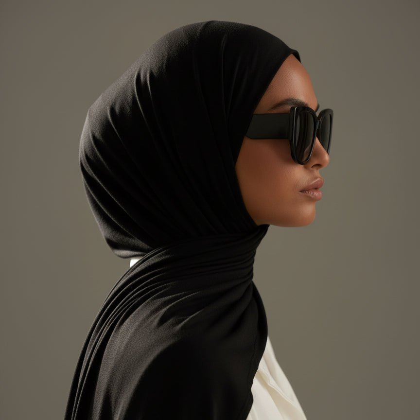 Mariam's Collection Premium Bamboo Jersey Hijab |  Natural Bamboo Hijab (MH195) — construction detail