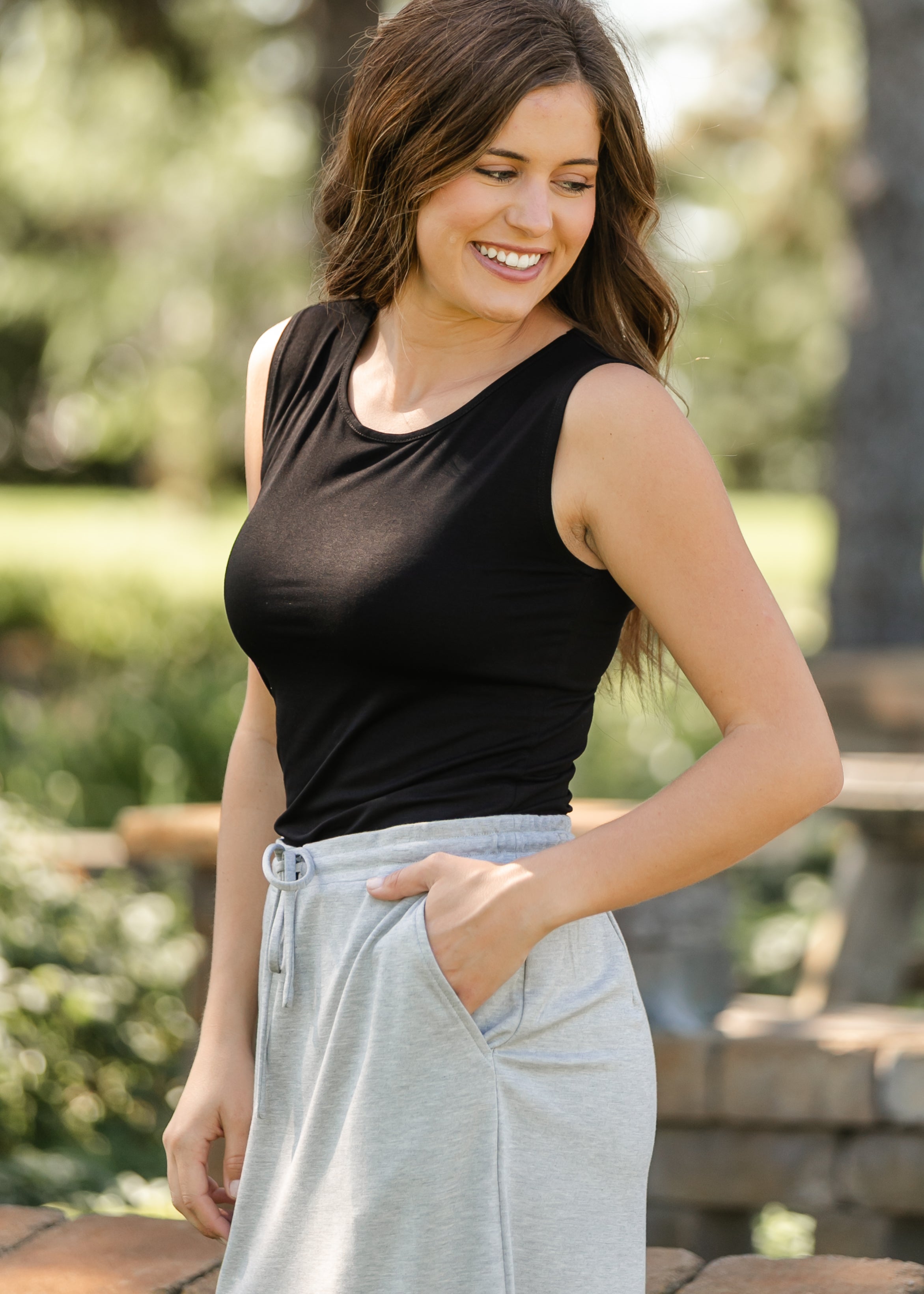 Inherit Co. Premium Basic Layering Tank Top — lifestyle context
