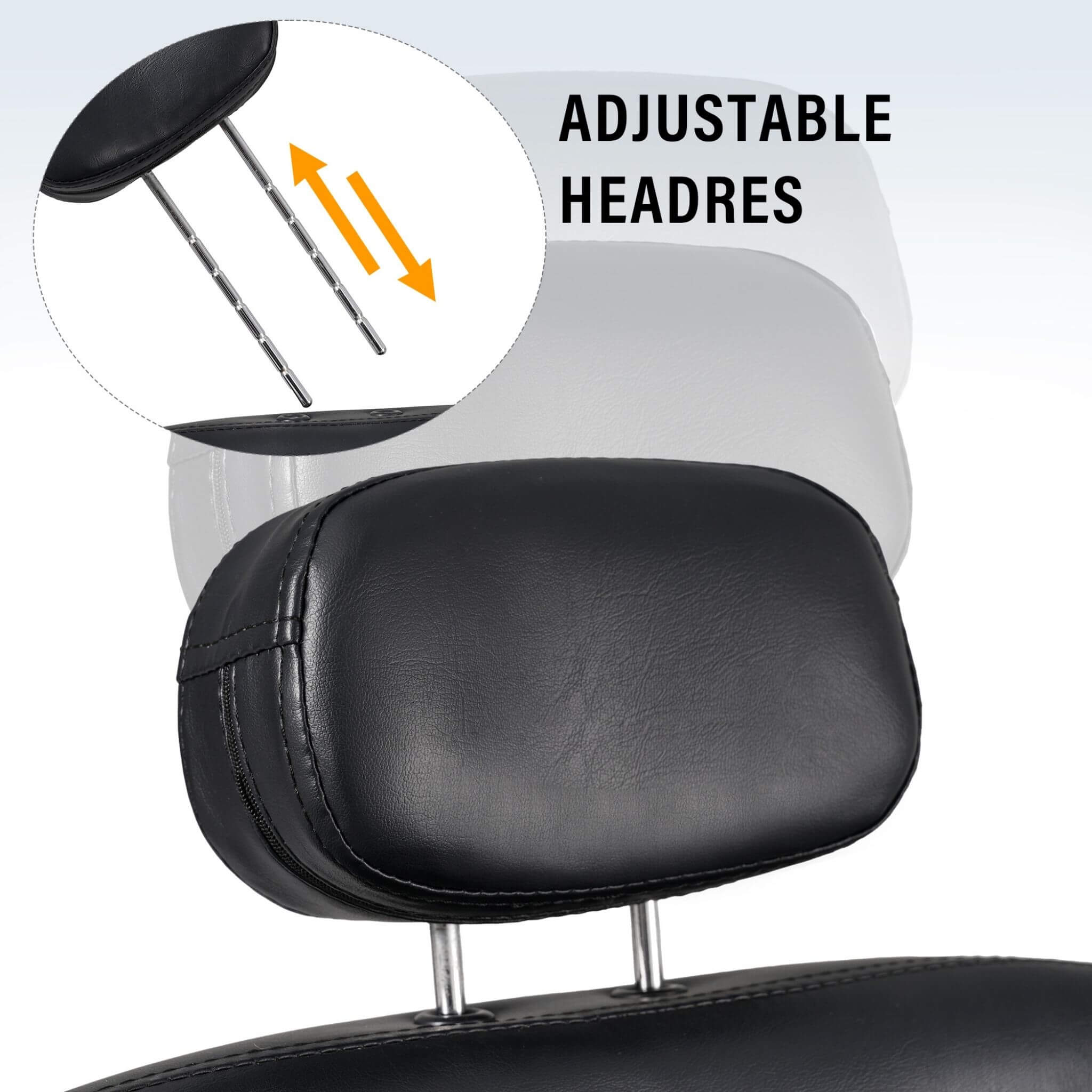 Premium Black PU Leather Reclining Barber Chair With Hydraulic Pump (SAK53892) – SAKSBY WHOLESALE, view 4