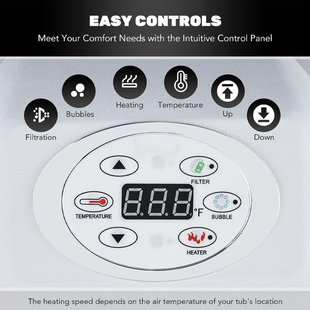 Premium 7FT Blow Up 6-Person Sauna Pool Hot Tub With 130 Jets (SAK63510) – SAKSBY WHOLESALE, view 7