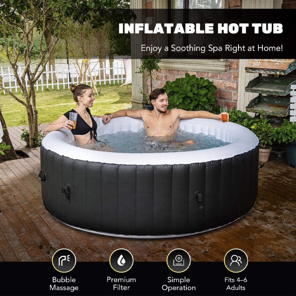 Premium 7FT Blow Up 6-Person Sauna Pool Hot Tub With 130 Jets (SAK63510) – SAKSBY WHOLESALE, view 4