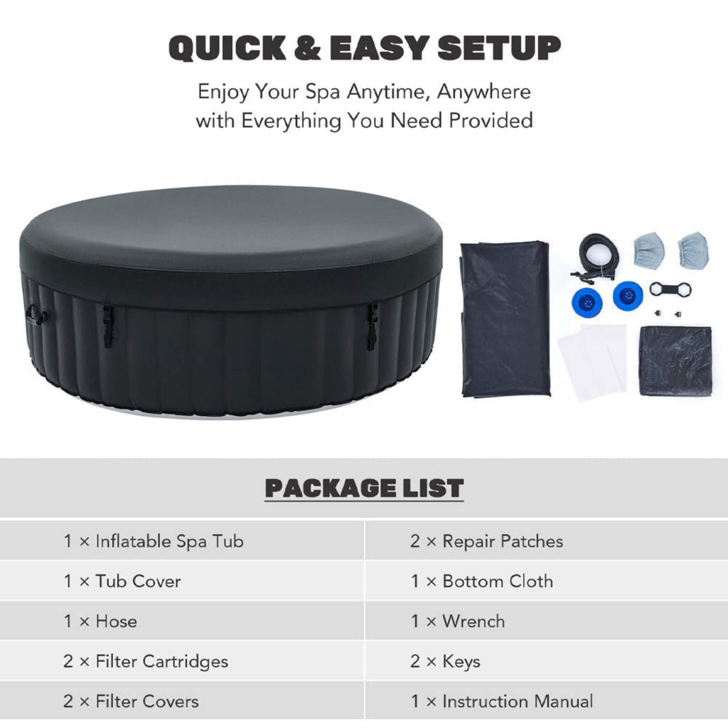 Premium 7FT Blow Up 6-Person Sauna Pool Hot Tub With 130 Jets (SAK63510) – SAKSBY WHOLESALE, view 13