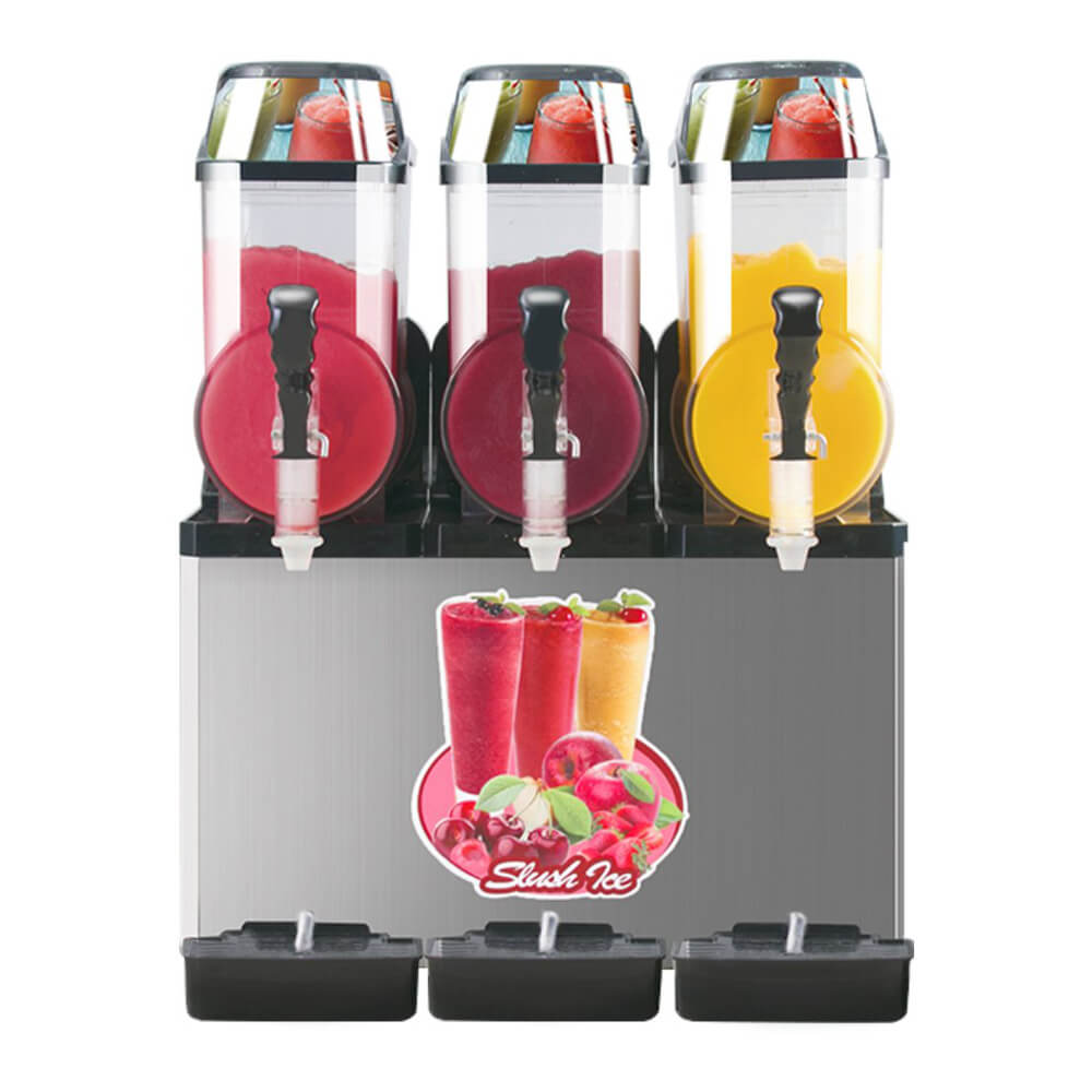 Premium Commercial Stainless Steel Slushy Machine With Triple Tank Advance Cooling, 45L (SAK52258) – SAKSBY WHOLESALE