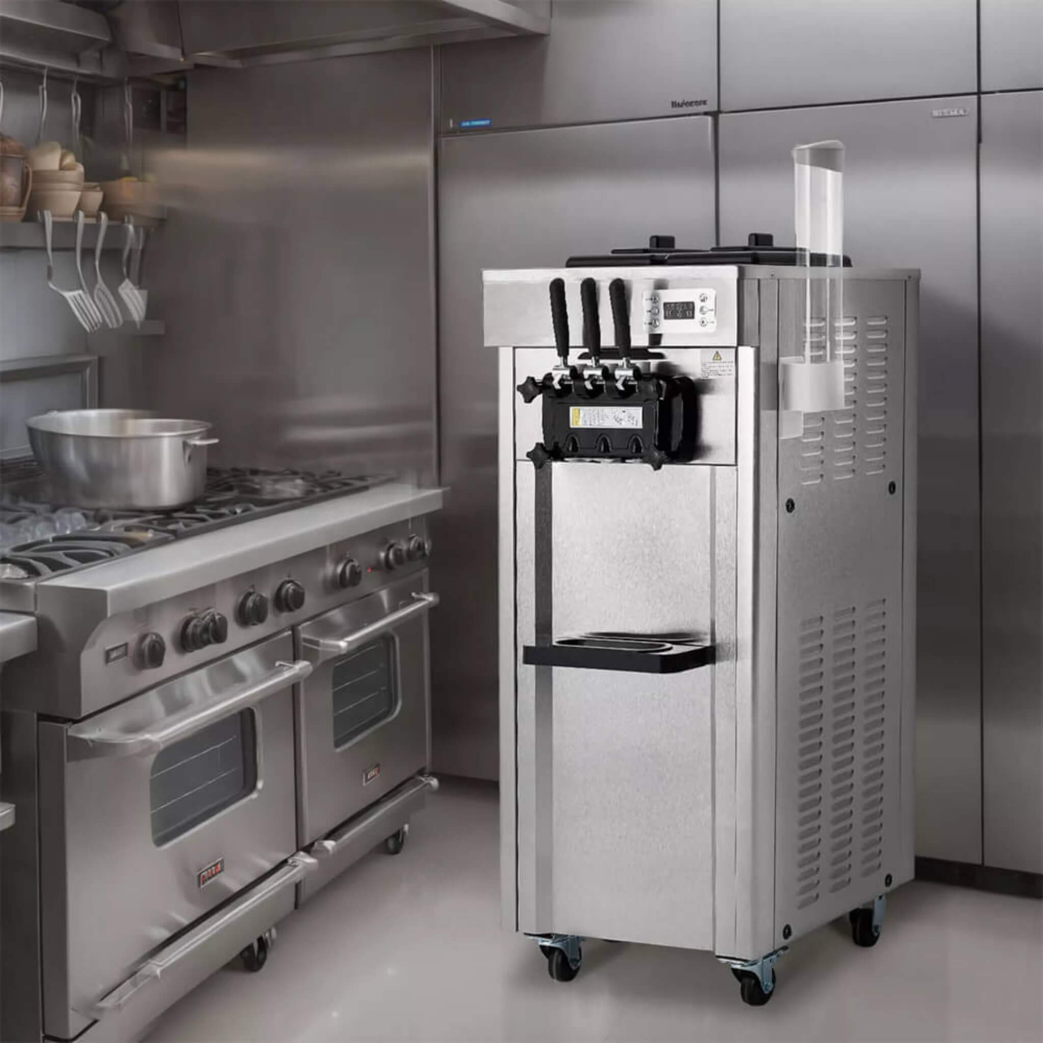 Commercial 21-31 L/H 3-Flavor Freestanding Soft Serve Ice Cream Machine Maker (SAK21874) – SAKSBY WHOLESALE, view 12