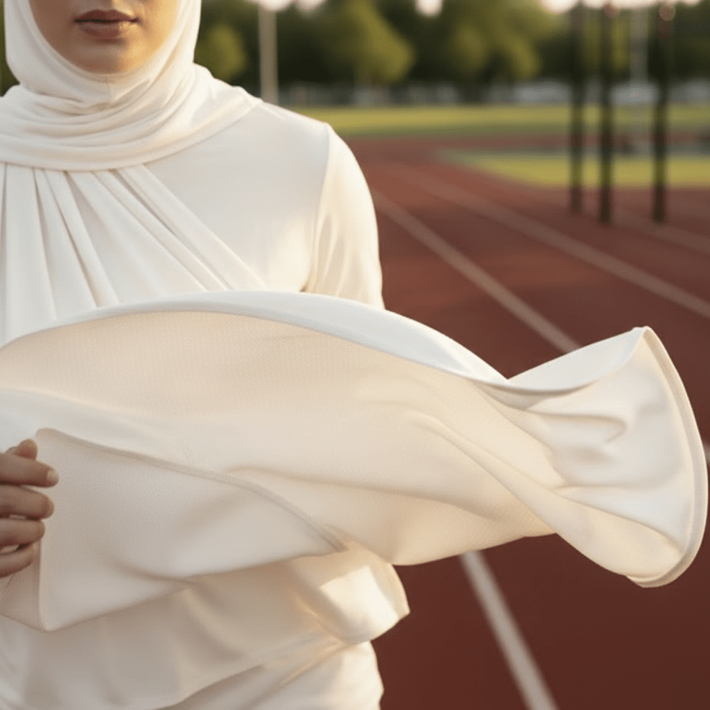 Mariam's Collection Premium Cooling Non-Slip Hijab |  Breathable Sports Hijab (MH196) — lifestyle worn / used context