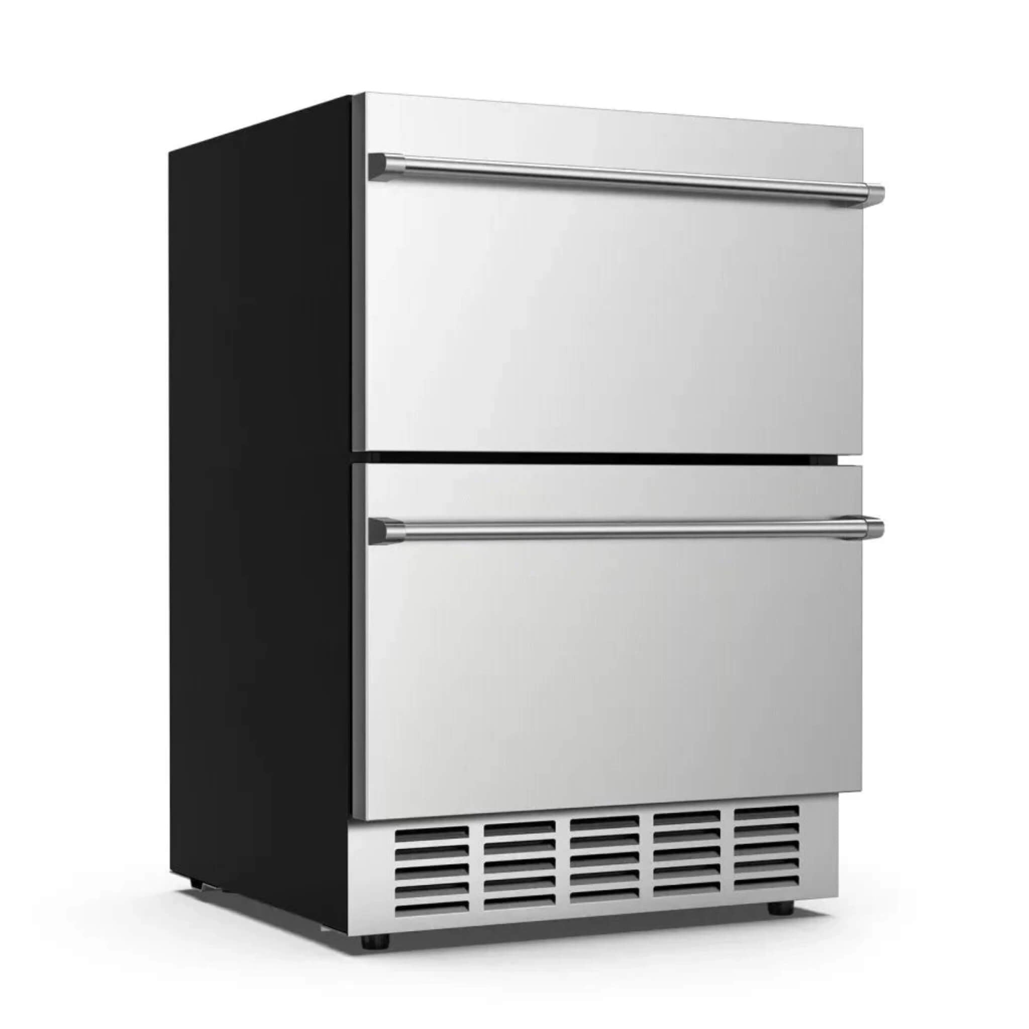 Premium 5.3 Cu.Ft Double Drawer Stainless Steel Built-In Wine Beverage Undercounter Refrigerator (SAK92576) – SAKSBY WHOLESAL