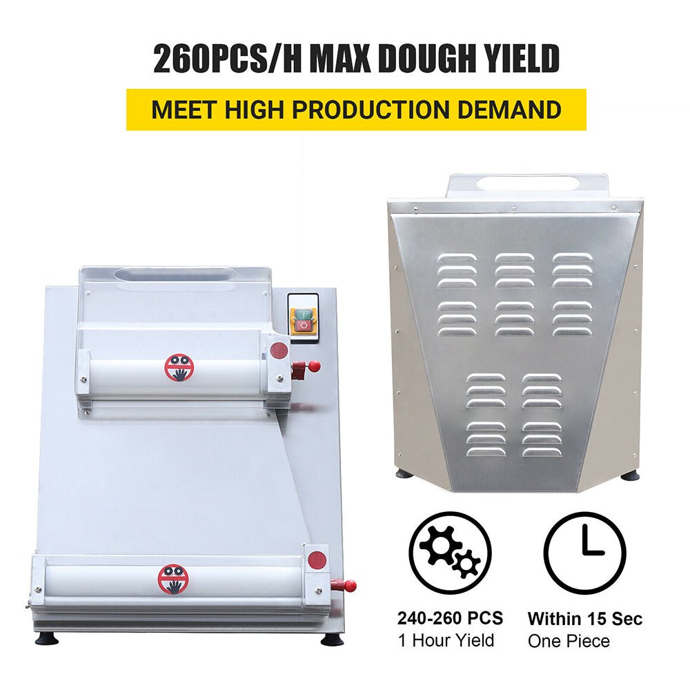 Premium Electric Commercial Pizza Dough Roller Pastry Sheeter Press Machine, 16-Inch (SAK83627) – SAKSBY WHOLESALE, view 8