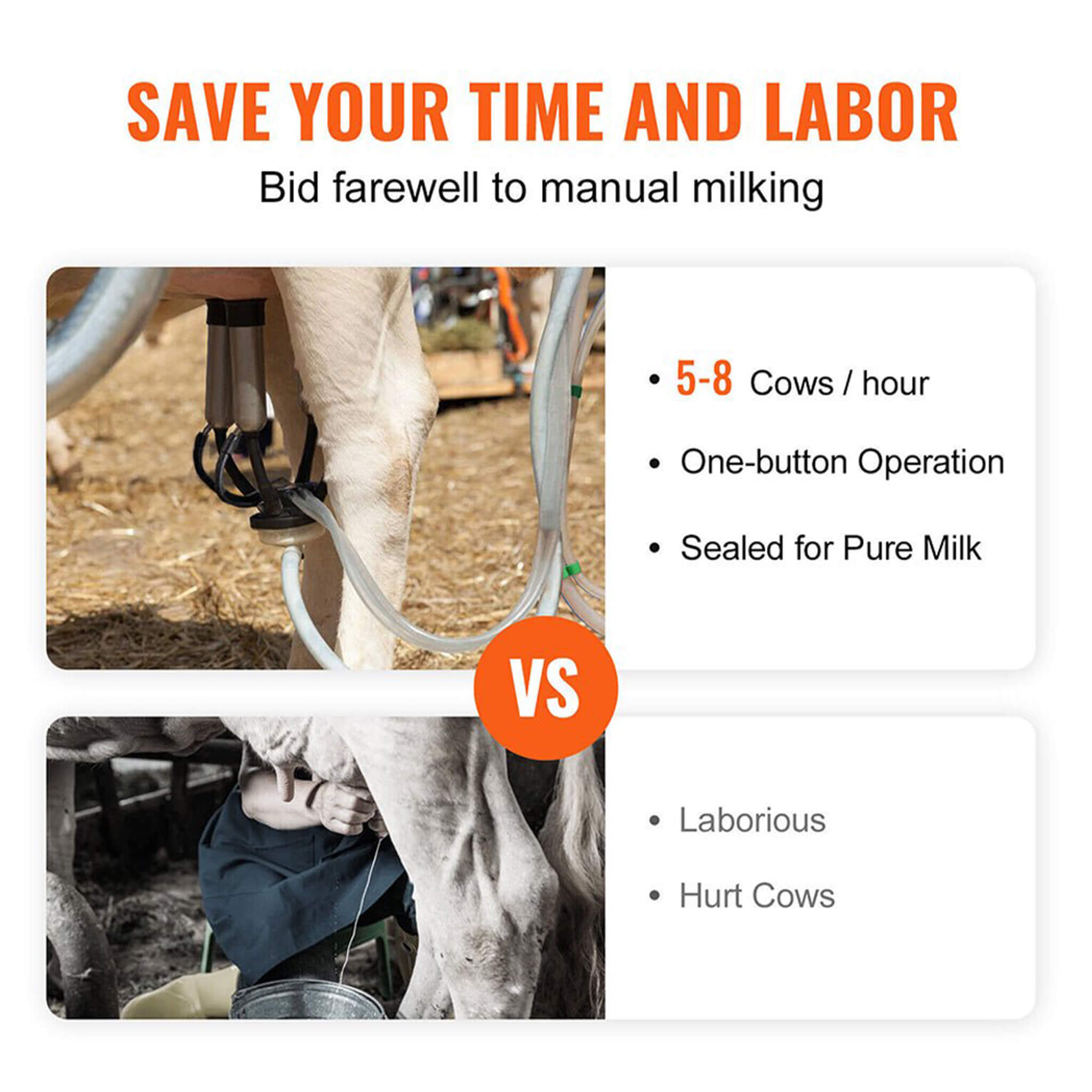Premium Electric Cow Goat Milking Machine With Milk Bucket, 25L (SAK83260) – SAKSBY WHOLESALE, view 3