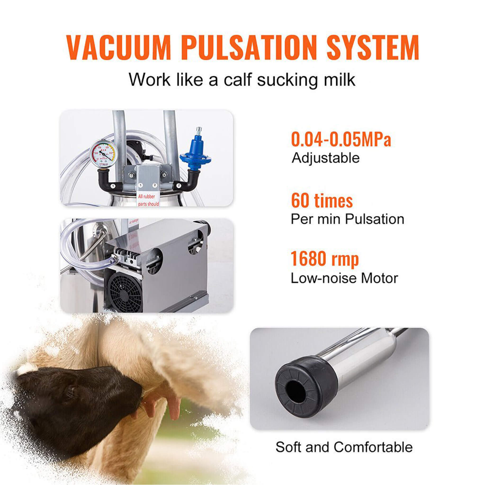 Premium Electric Cow Goat Milking Machine With Milk Bucket, 25L (SAK83260) – SAKSBY WHOLESALE, view 6