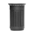 Premium Heavy-Duty Extra Large Outdoor Commercial Metal Slat Garbage Trash Can (SAK48591) – SAKSBY WHOLESALE