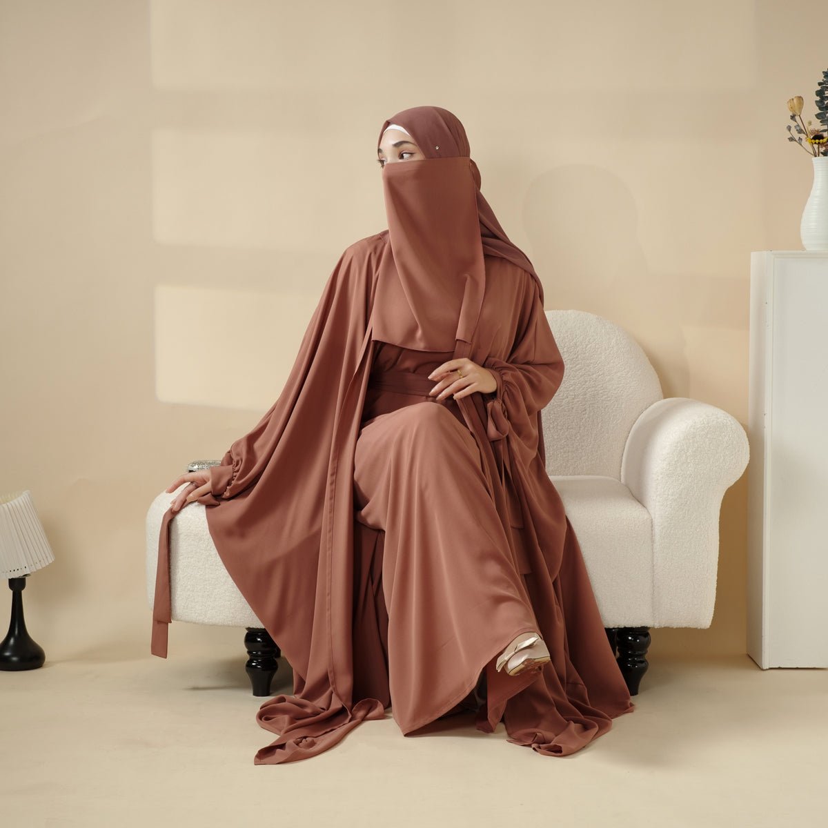 Mariam's Collection 5-Piece Set Farasha Abaya, Premium Farasha Textured Open Abaya (MOA095) — product category context