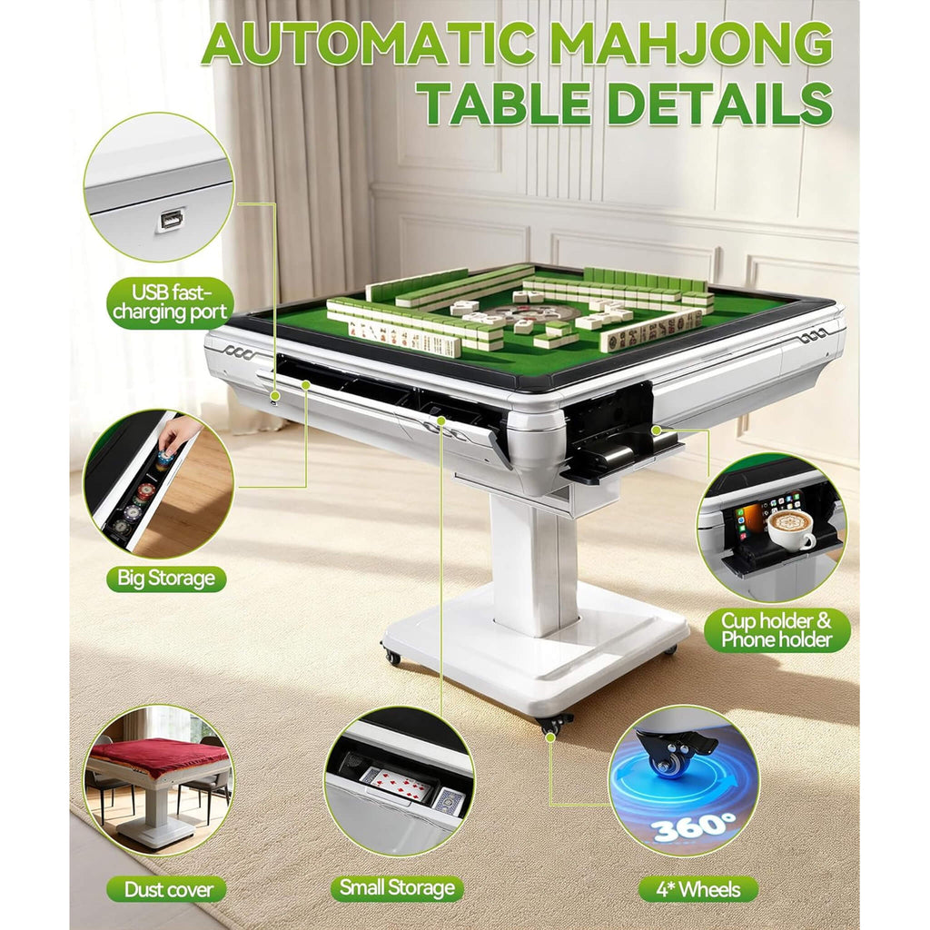 Premium Foldable 4-Player Automatic Mahjong Table With 2 Tile Sets (SAK57230) – SAKSBY WHOLESALE, view 9