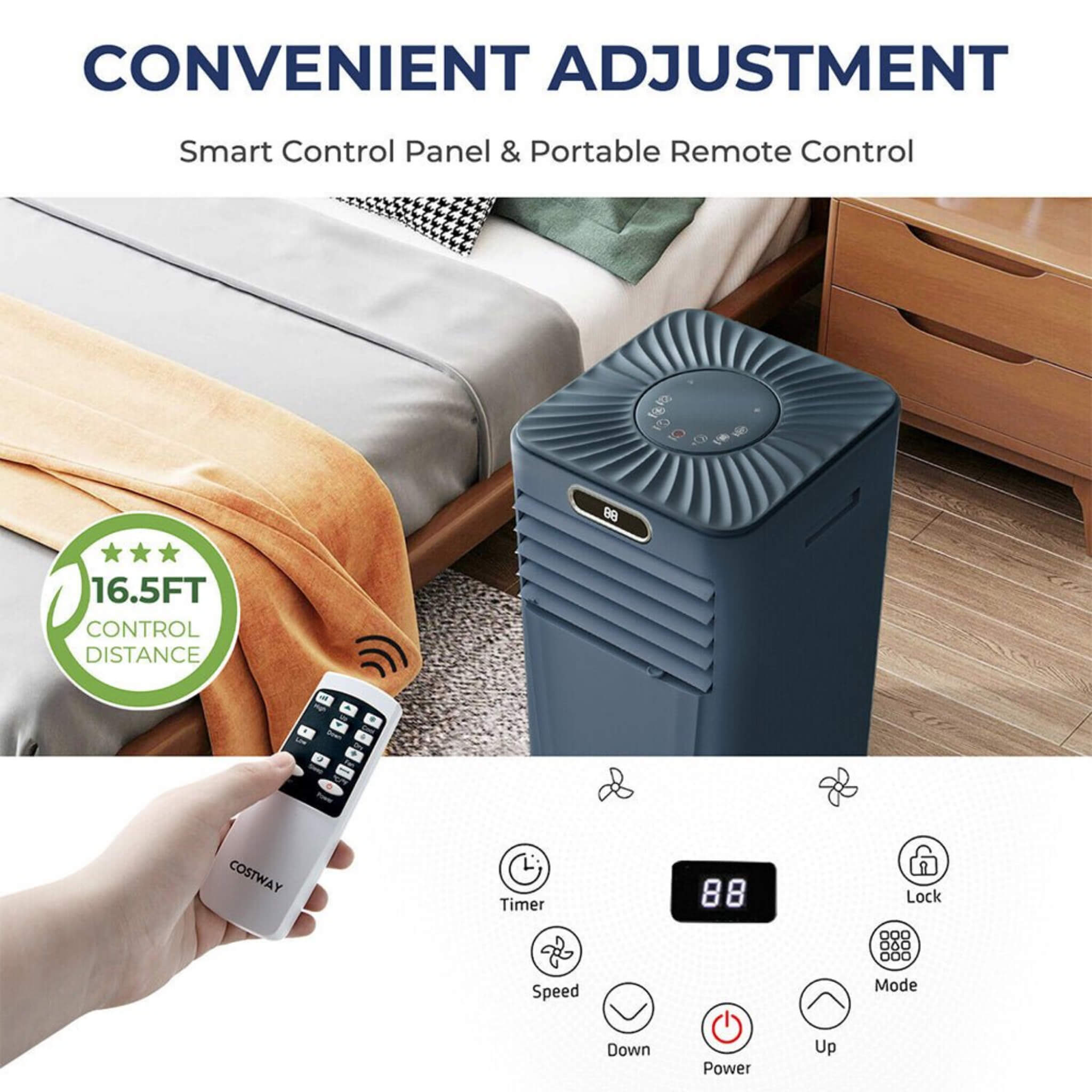 Premium 10K BTU Freestanding AC Unit With Remote Control (SAK41642) – SAKSBY WHOLESALE, view 5