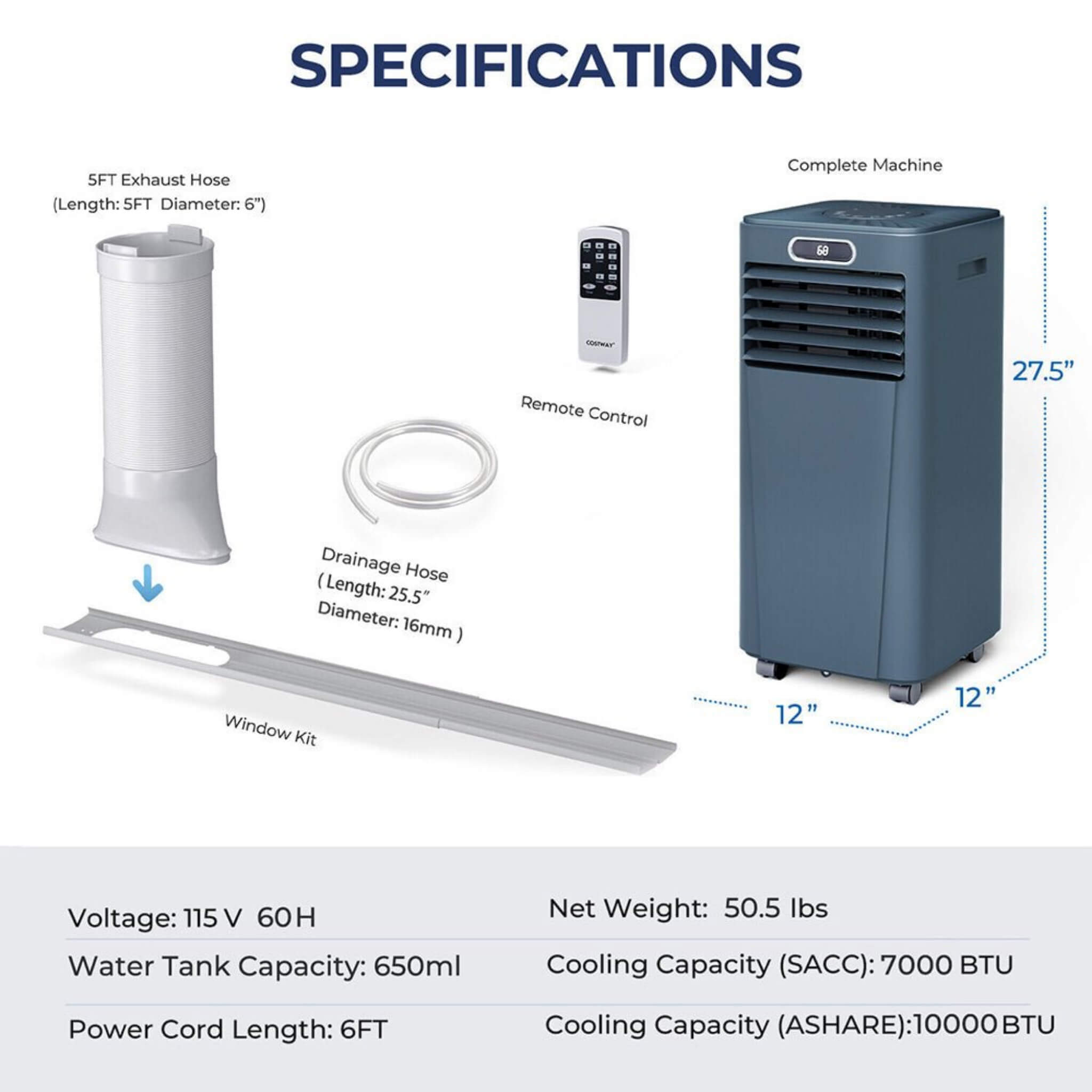 Premium 10K BTU Freestanding AC Unit With Remote Control (SAK41642) – SAKSBY WHOLESALE, view 13