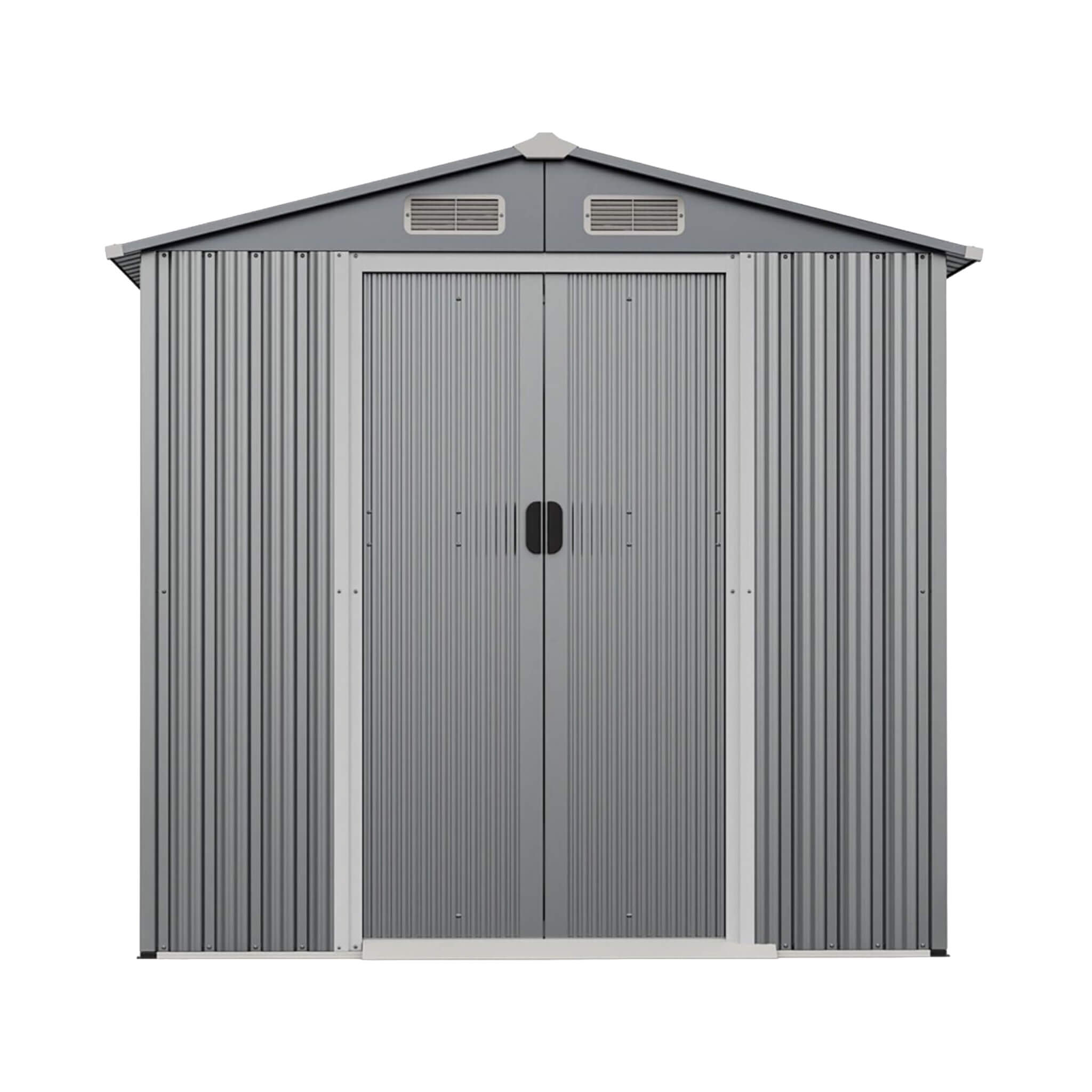 [04X06FT] Alora Premium Garden Galvanized Steel Storage Shed W/ Lockable Sliding Doors (SAK75842) – SAKSBY WHOLESALE, view 11