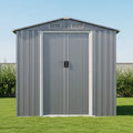 [04X06FT] Alora Premium Garden Galvanized Steel Storage Shed W/ Lockable Sliding Doors (SAK75842) – SAKSBY WHOLESALE