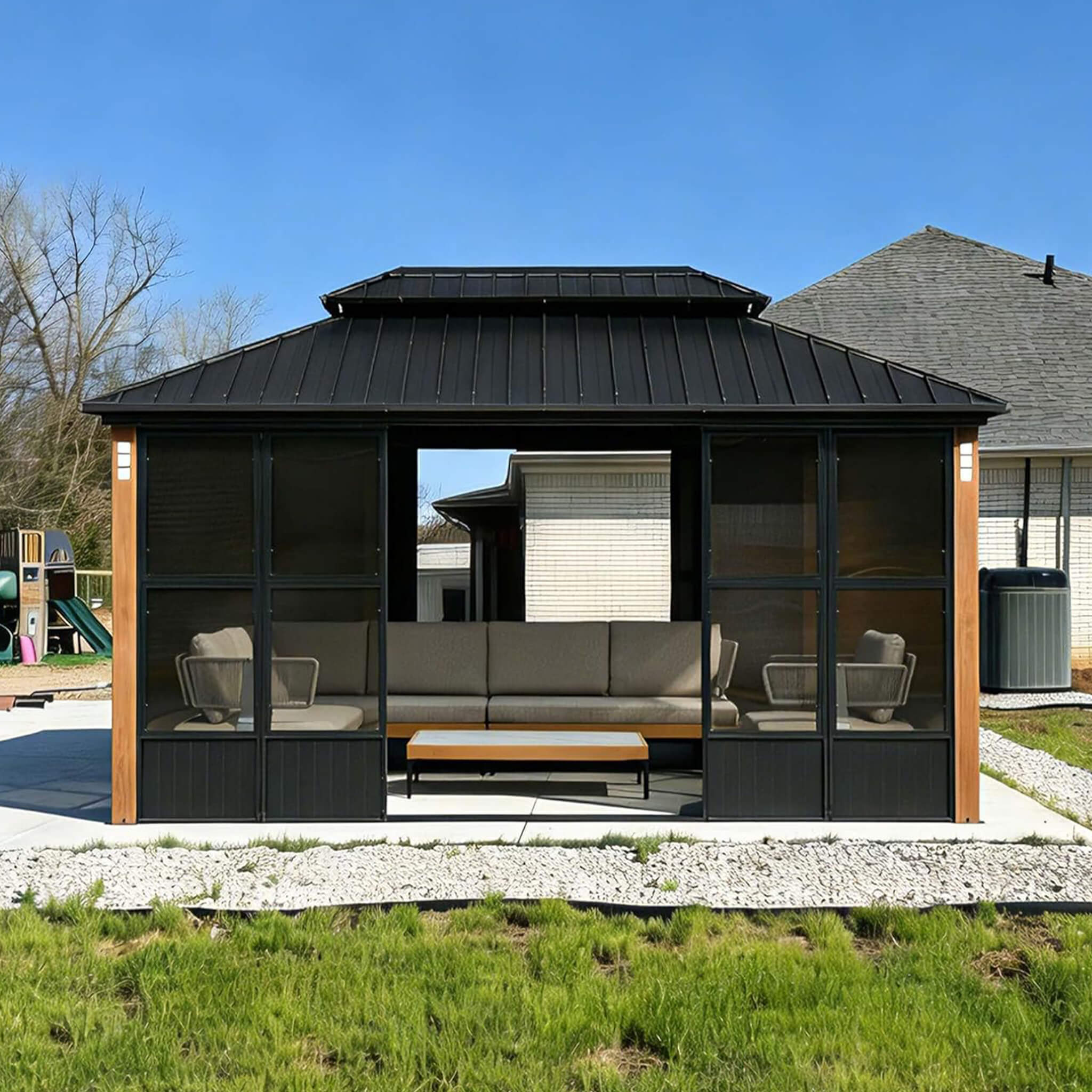 Alora Prestige Premium Hardtop Double Top Outdoor Patio Solarium Sunroom (SAK43078) – SAKSBY WHOLESALE, view 9