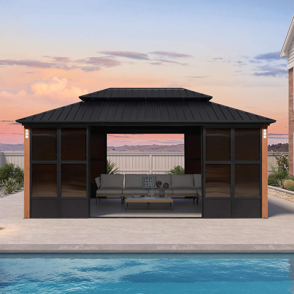 Alora Prestige Premium Hardtop Double Top Outdoor Patio Solarium Sunroom (SAK43078) – SAKSBY WHOLESALE, view 15