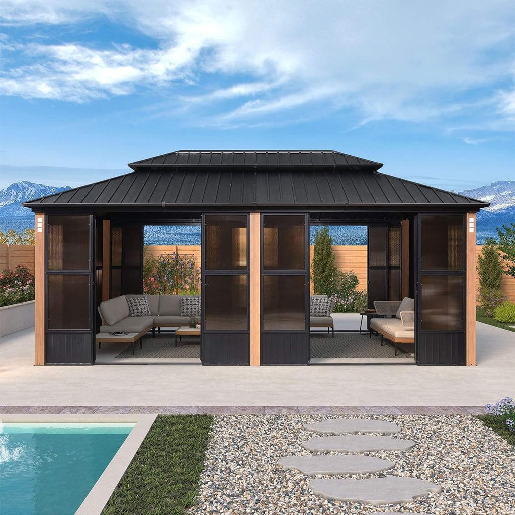 Alora Prestige Premium Hardtop Double Top Outdoor Patio Solarium Sunroom (SAK43078) – SAKSBY WHOLESALE, view 17