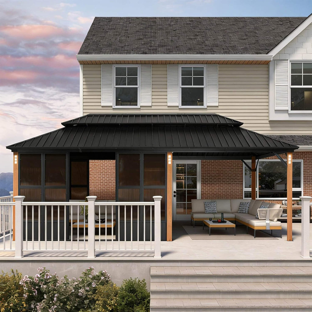 Alora Prestige Premium Hardtop Double Top Outdoor Patio Solarium Sunroom (SAK43078) – SAKSBY WHOLESALE, view 19