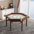 Premium 6-Person Hexagonal Game And Dining Table With Top, Mat And Cup Holders (SAK67845) – SAKSBY WHOLESALE, view 13