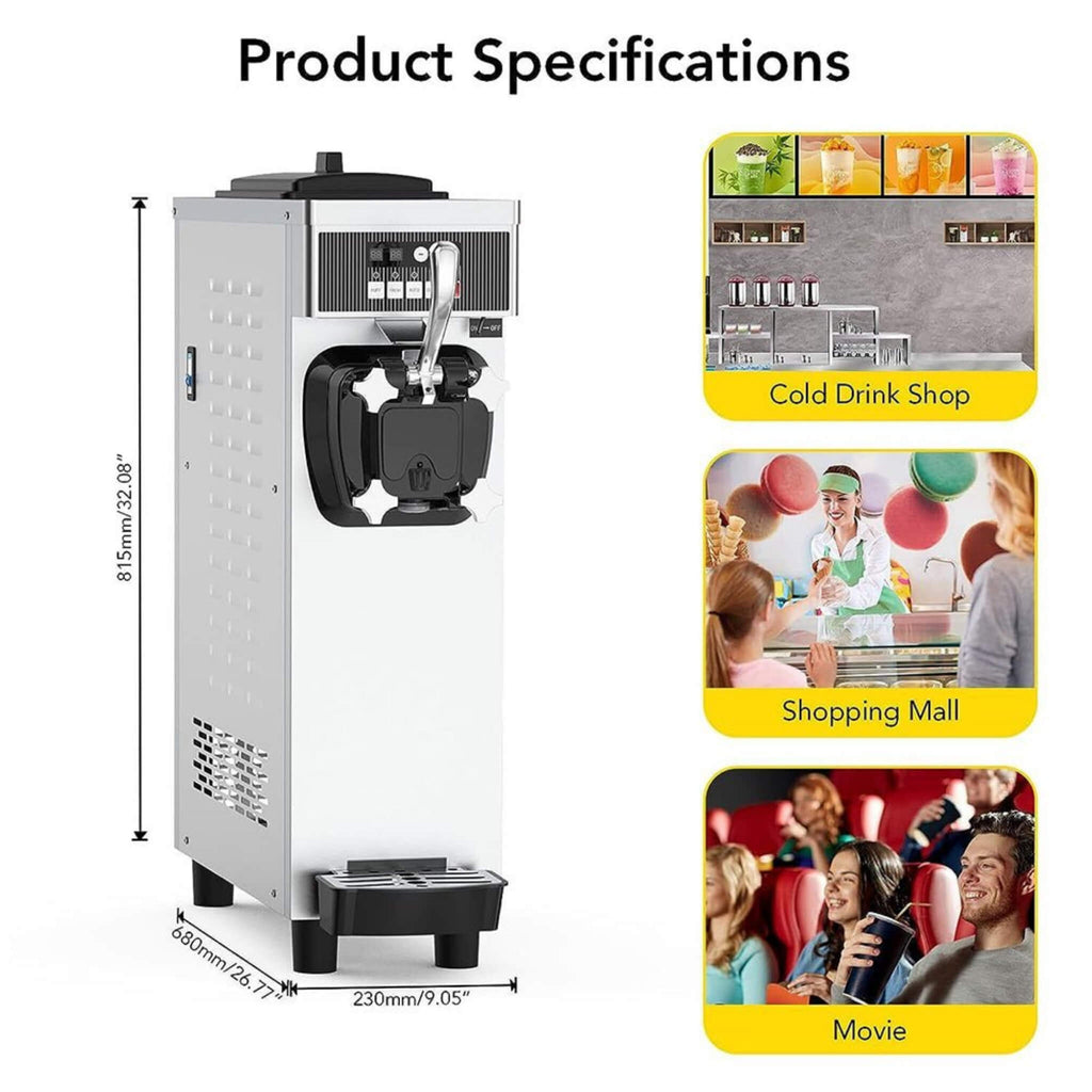 Premium 1200W Industrial Single-Flavor Soft Serve Ice Cream Maker Machine (SAK81752) – SAKSBY WHOLESALE, view 11