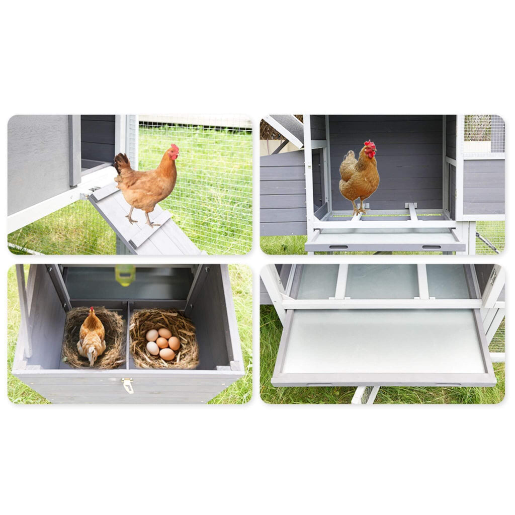 Large Heavy-Duty 113-Inch Outdoor Anti-UV Waterproof Wooden Chicken Coop Hen House (SAK32684) – SAKSBY WHOLESALE, view 6