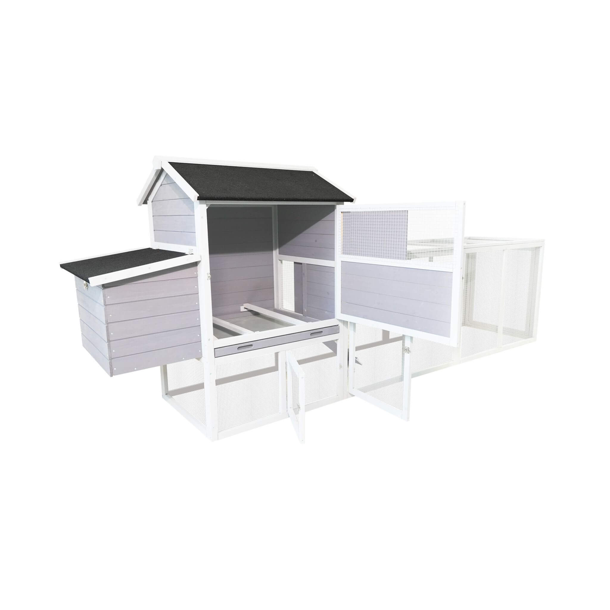 Large Heavy-Duty 113-Inch Outdoor Anti-UV Waterproof Wooden Chicken Coop Hen House (SAK32684) – SAKSBY WHOLESALE, view 4