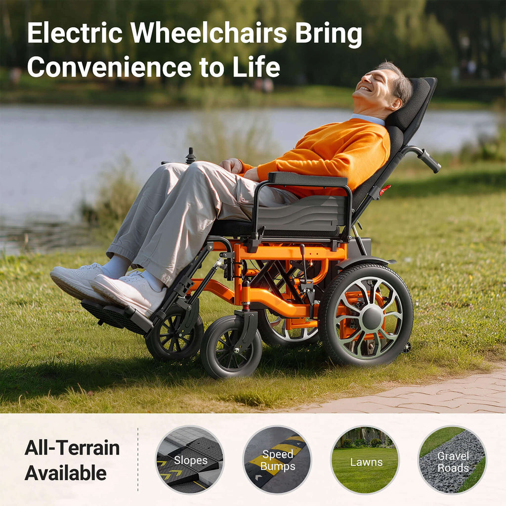 Motivo Premium Lightweight Electric Full Reclining Motorized Foldable Wheelchair (SAK91516) – SAKSBY WHOLESALE, view 13