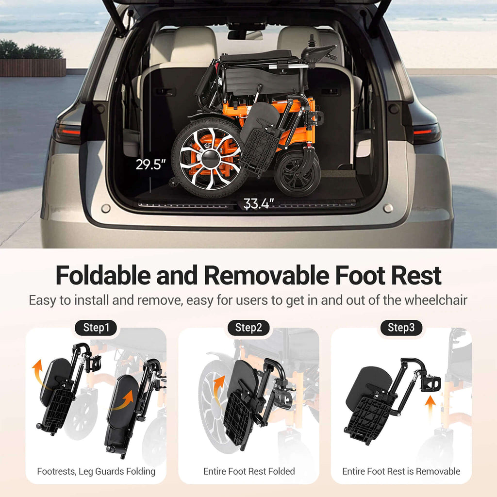 Motivo Premium Lightweight Electric Full Reclining Motorized Foldable Wheelchair (SAK91516) – SAKSBY WHOLESALE, view 15
